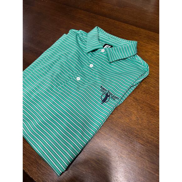 FootJoy FJ Striped Golf Performance Polo Men XL Robert Trent Jones Club Preppy - Picture 1 of 9